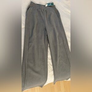 Halara Gray Corduroy Straight Leg Lounge Pants NWT Size S